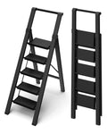 5 Step Aluminum Folding Ladder J51392