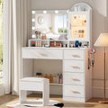 Vanity Desk with LED Lights and Mirror D32427