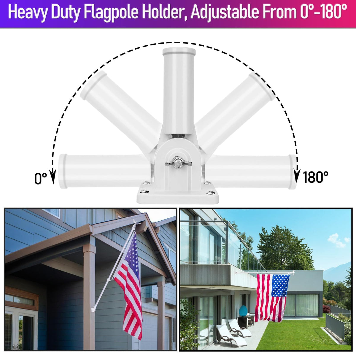 6FT Stainless Steel Flagpole Kit Q1347