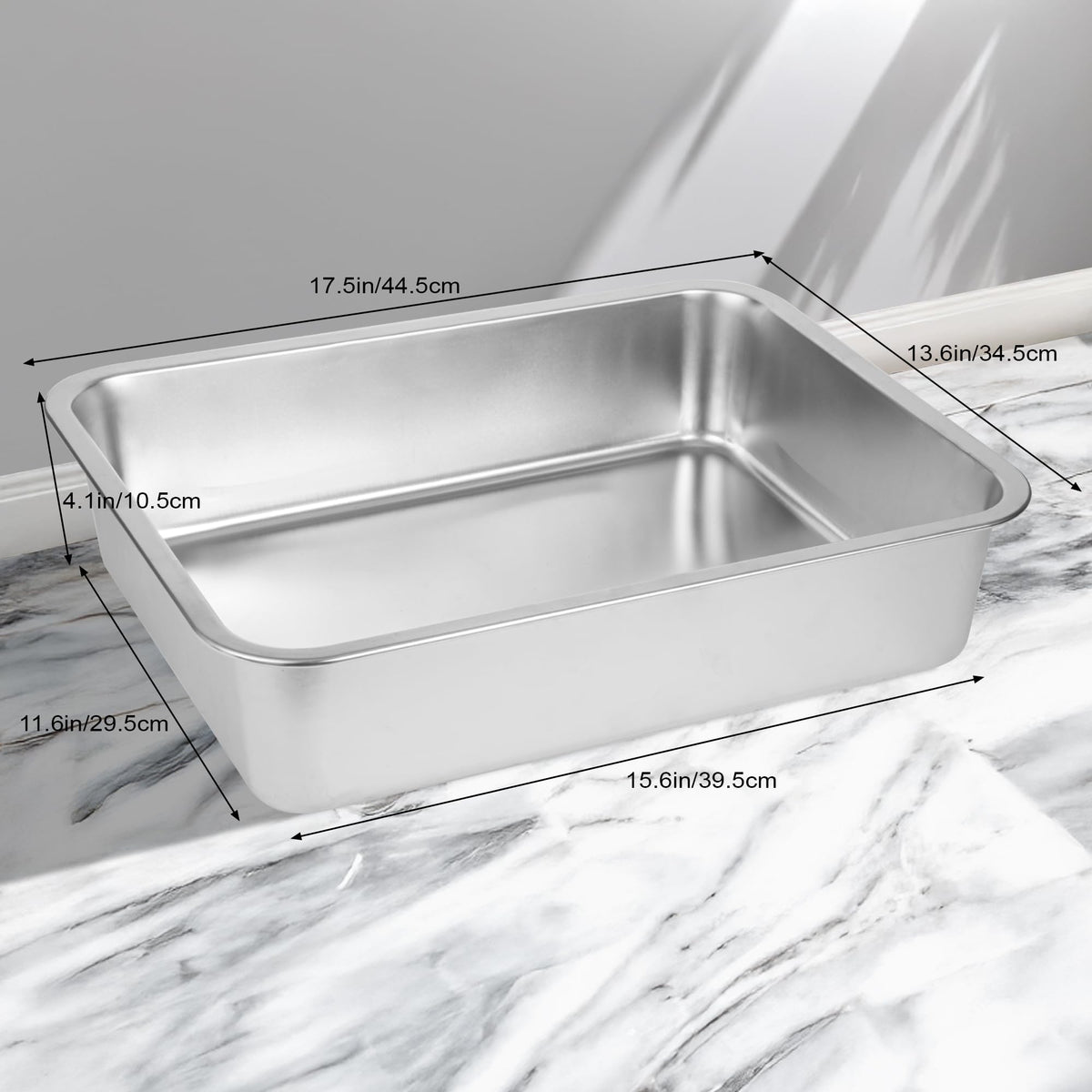 Large Stainless Steel Cat Litter Box S321