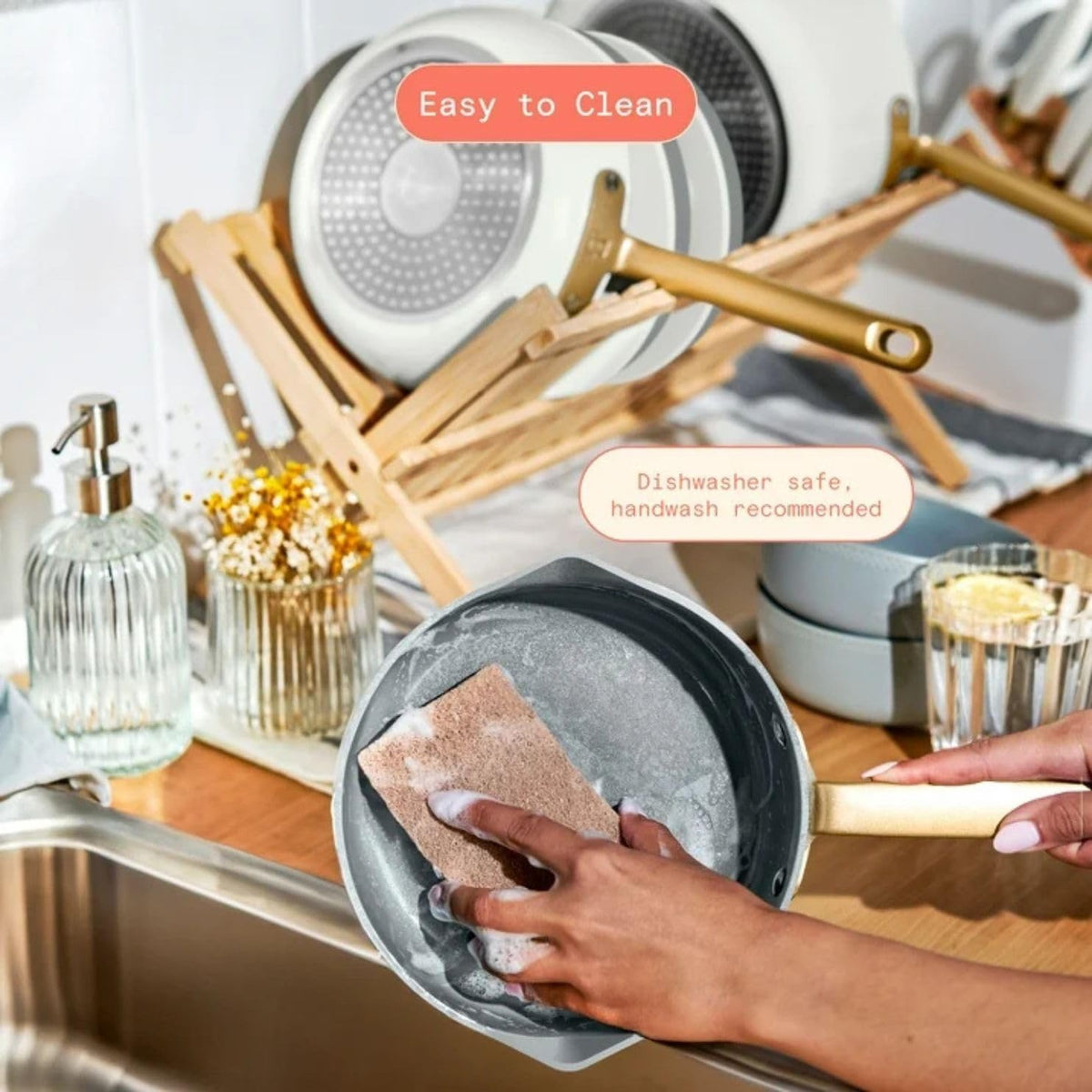 12 Pc Ceramic Non-Stick Cookware Set with Lids D2231