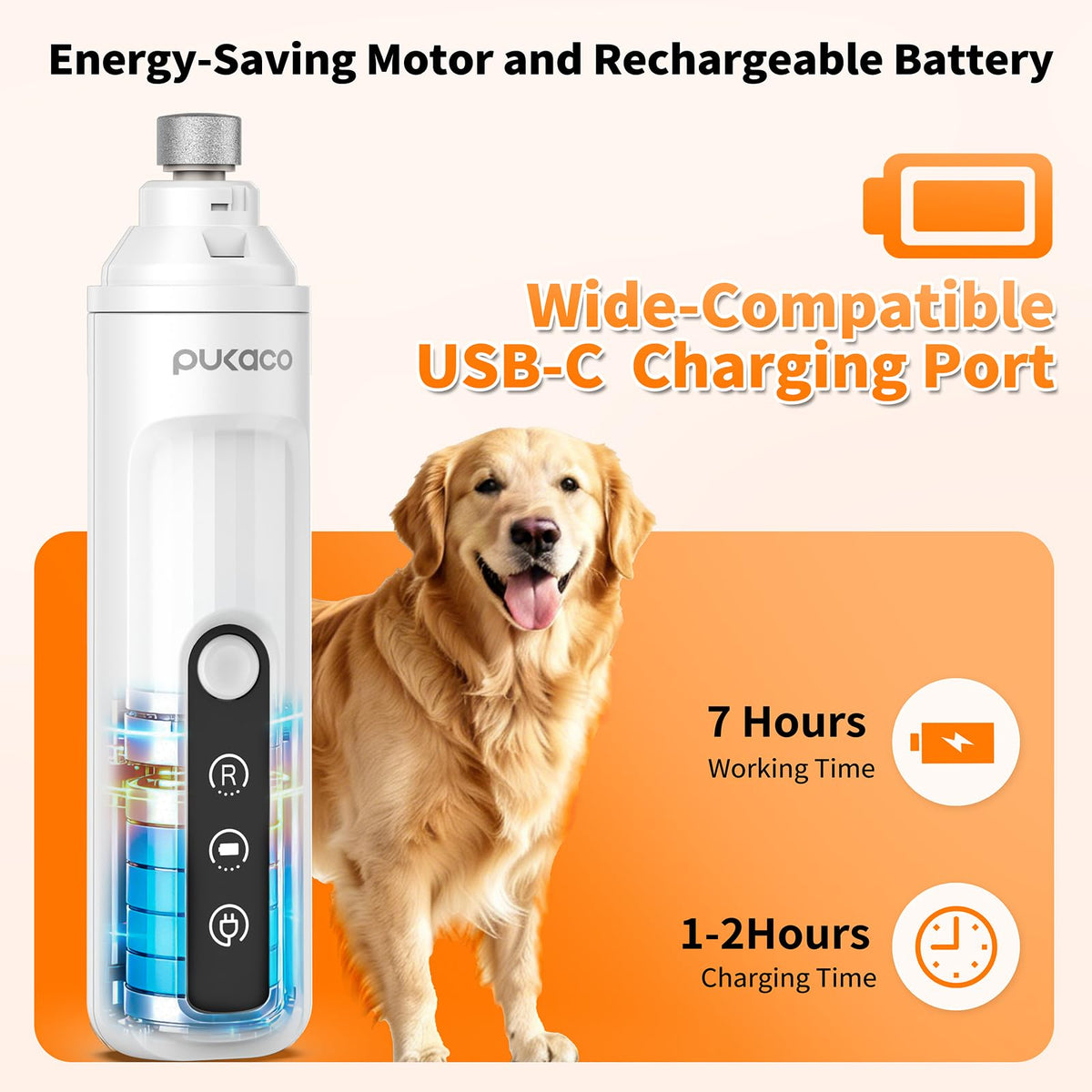 Electric Dog Nail Grinder with LED Light N770
