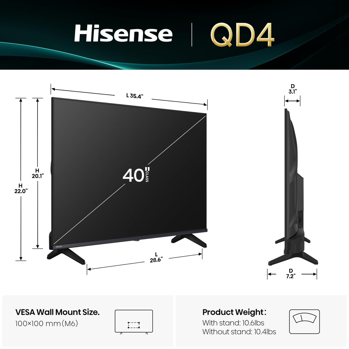 40-Inch QD4 Hi-QLED FHD Smart Fire TV W766644