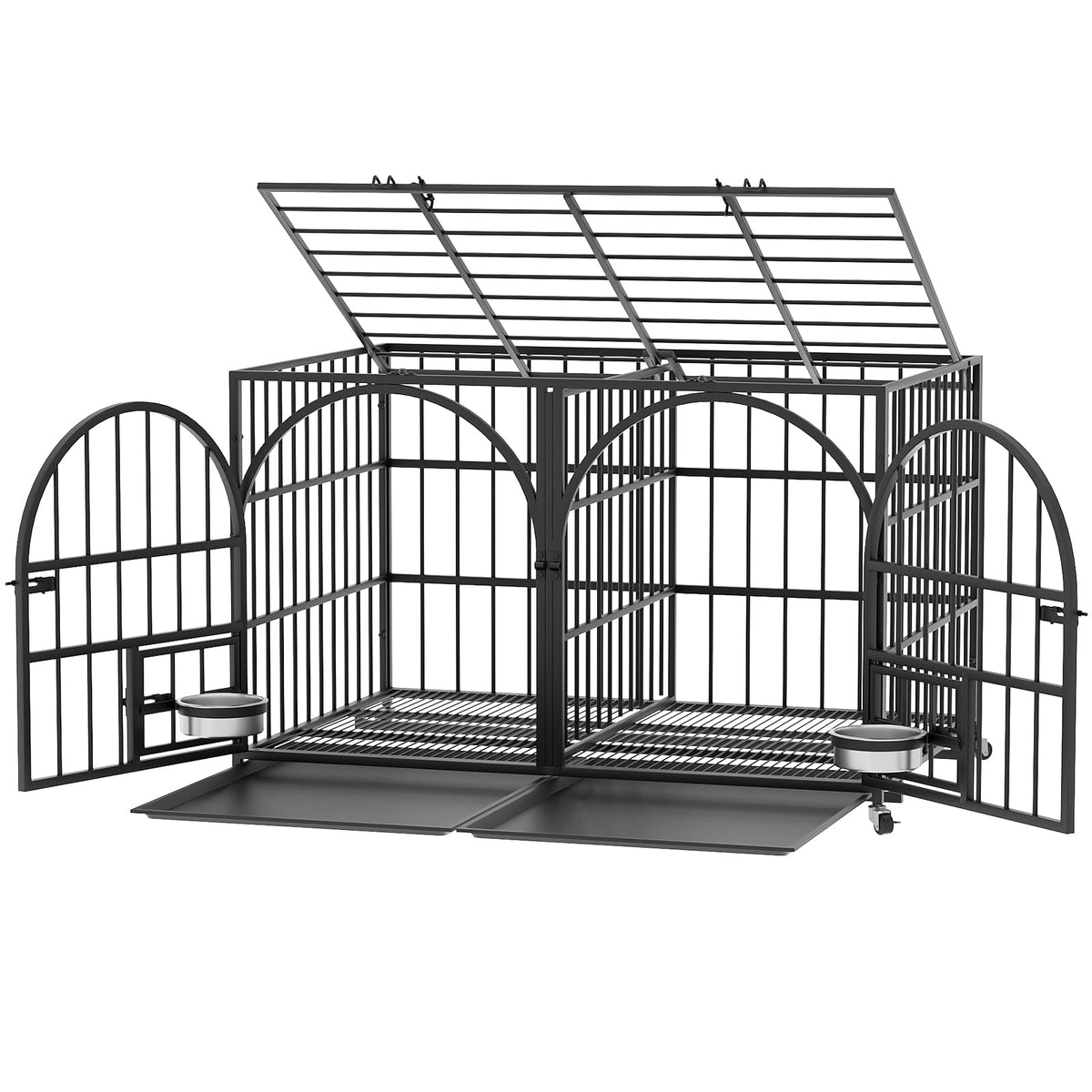 42" Heavy Duty Metal Dog Crate with Divider W937