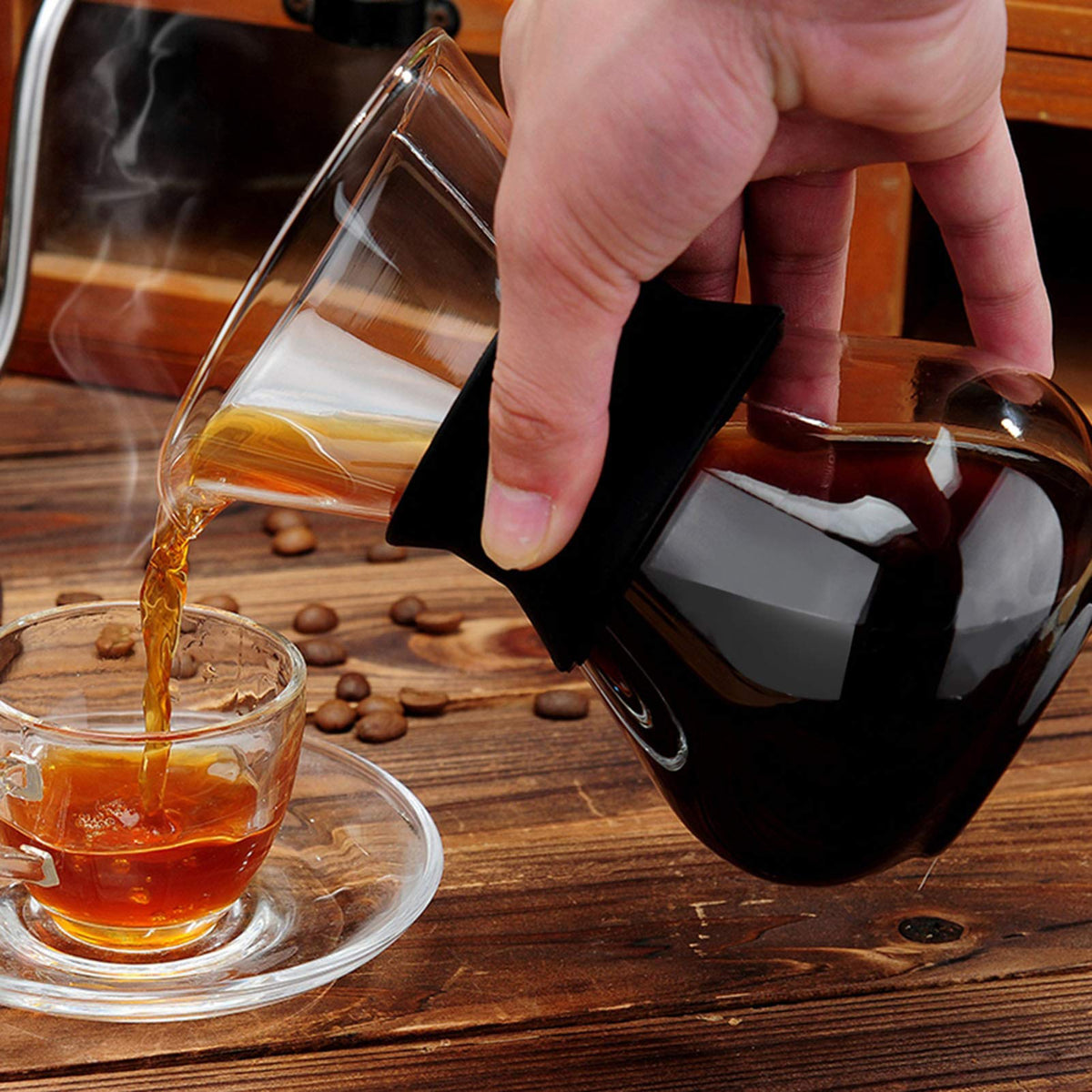 Pour Over Coffee Maker, Paperless Glass Dripper 400ML H99694