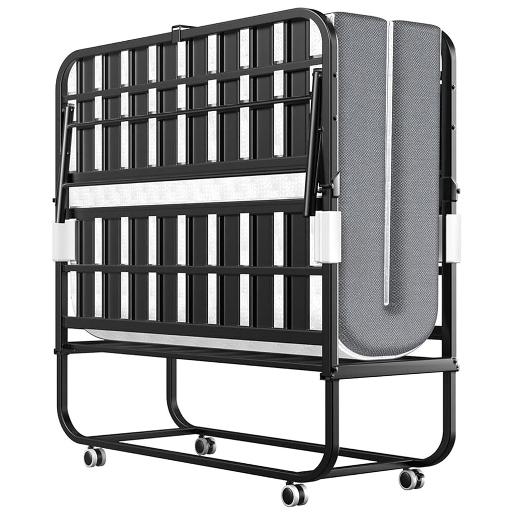75" L x 38" W Folding Bed with Steel Frame and Memory Foam Mattress C964