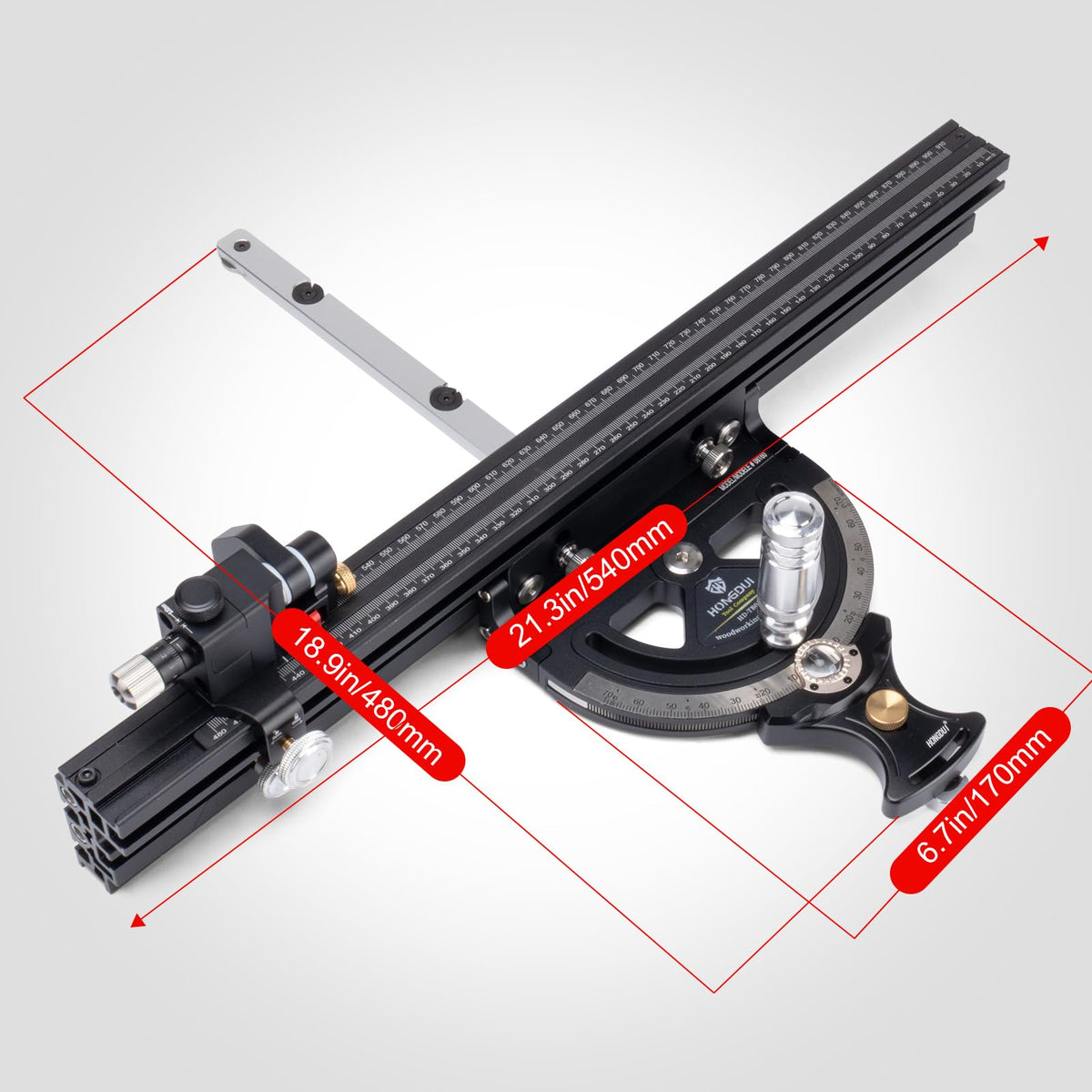 Aluminum Alloy Miter Gauge with Miter Fence W139019