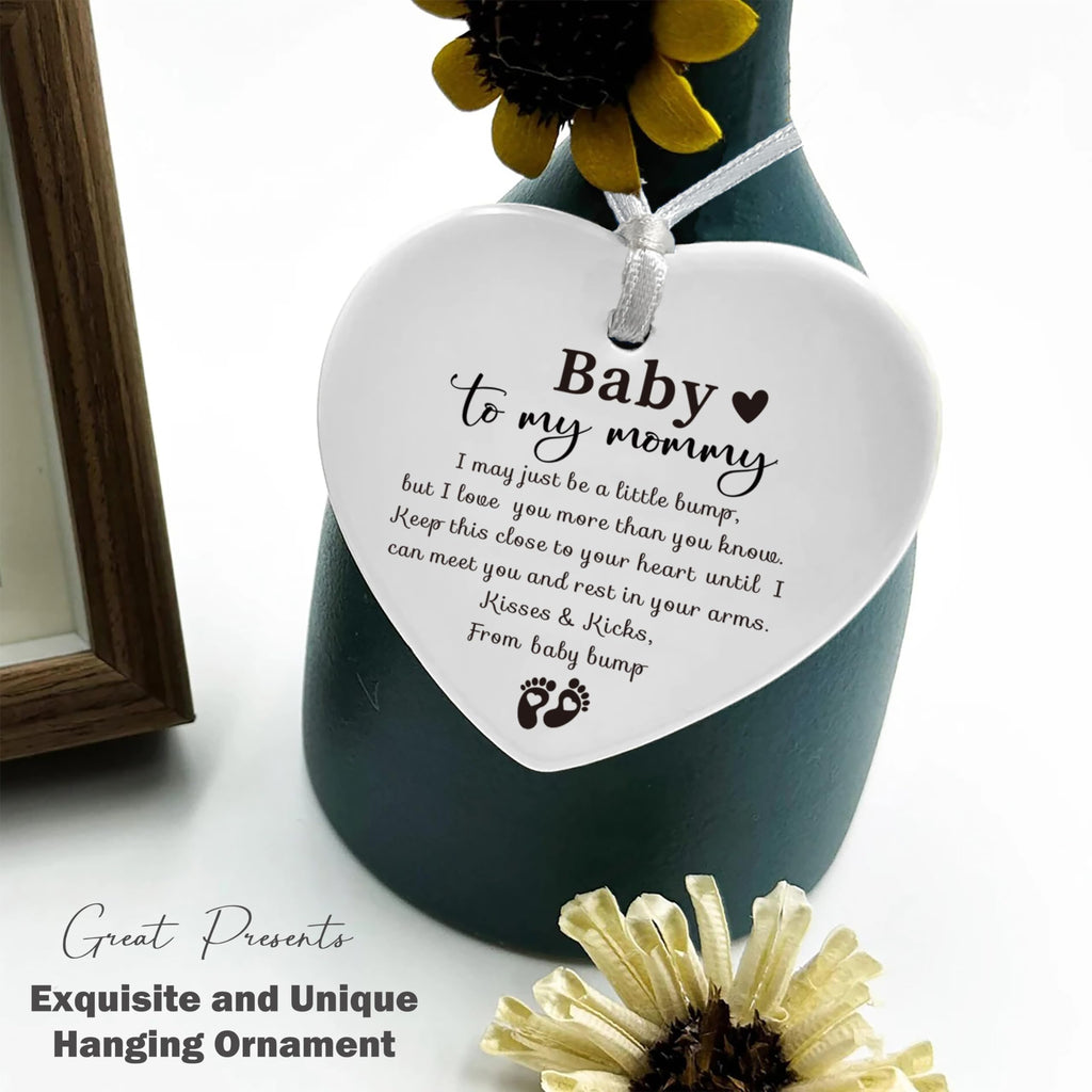 White Ceramic Heart Shaped Ornament J5580