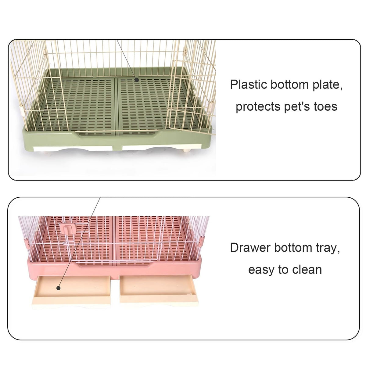 Foldable 4 Tier Detachable Cat Cage with Hammock Z80264