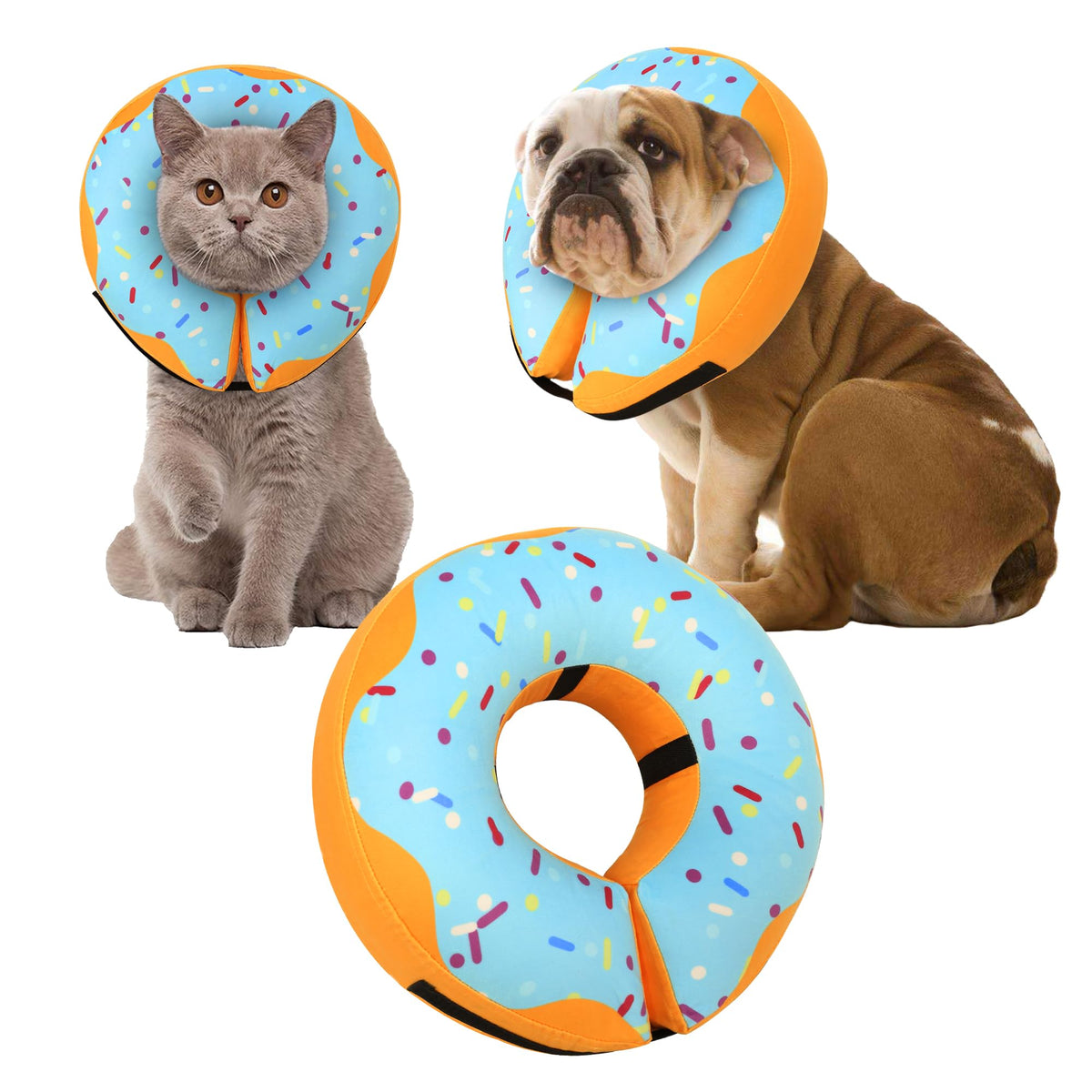 Inflatable Dog Cone Collar Alternative, Adjustable Soft Pet Neck Donut S33637