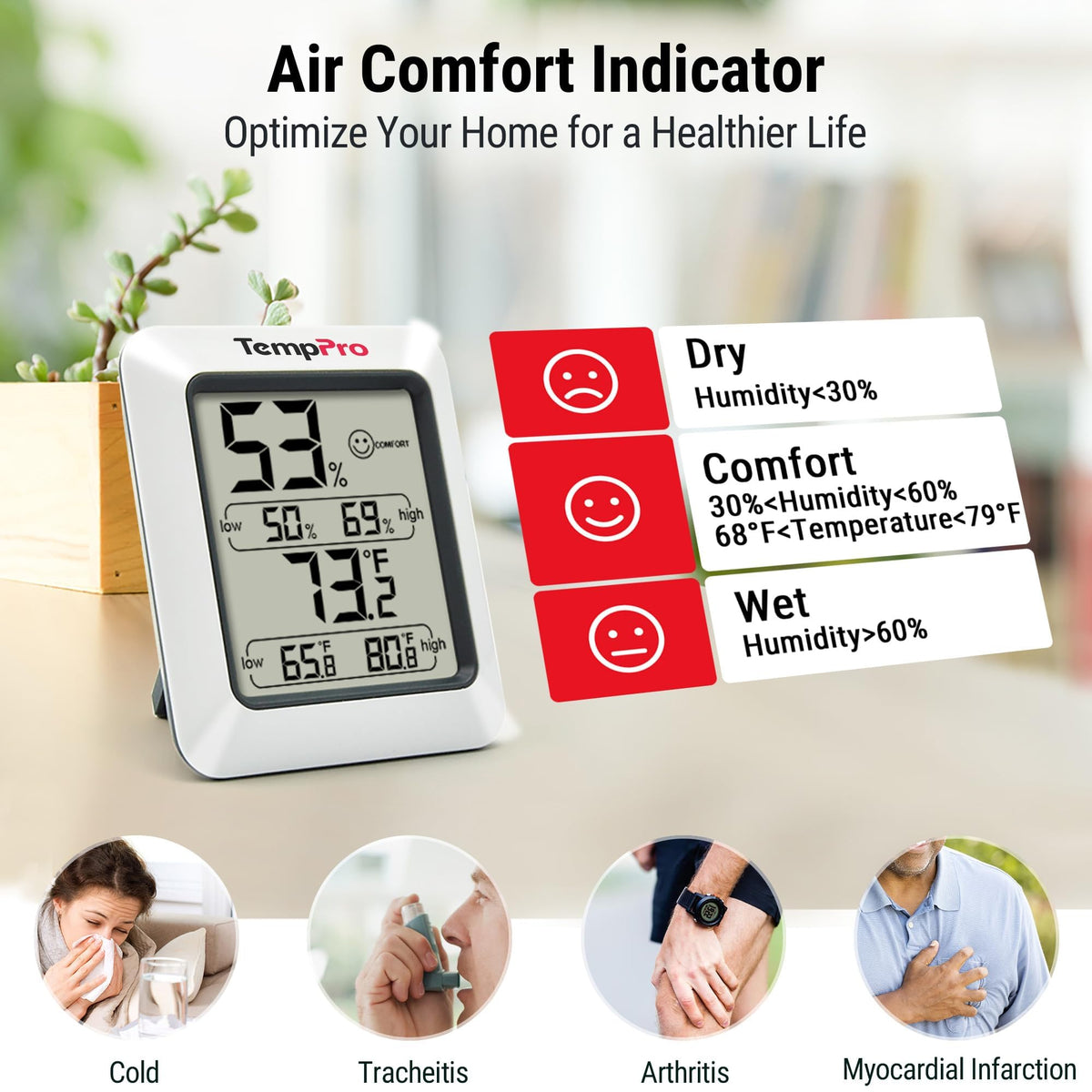 Digital Hygrometer Indoor Thermometer C943696