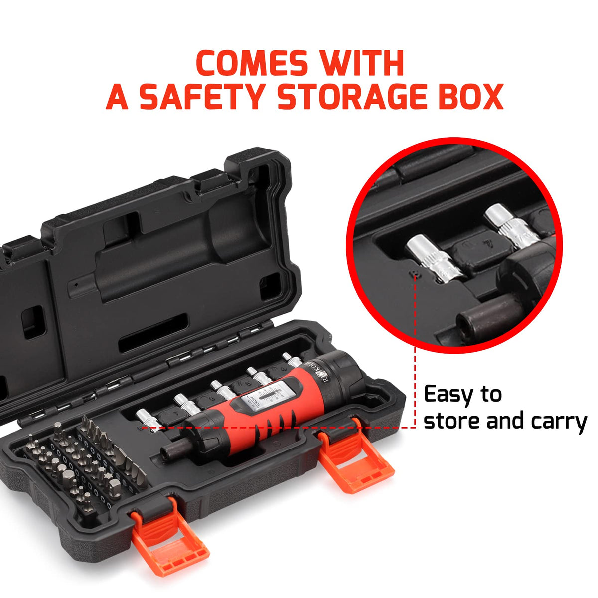 Torque Screwdriver Wrench Set with 29 S2 Alloy Bits & 5 Drive Sockets H482028