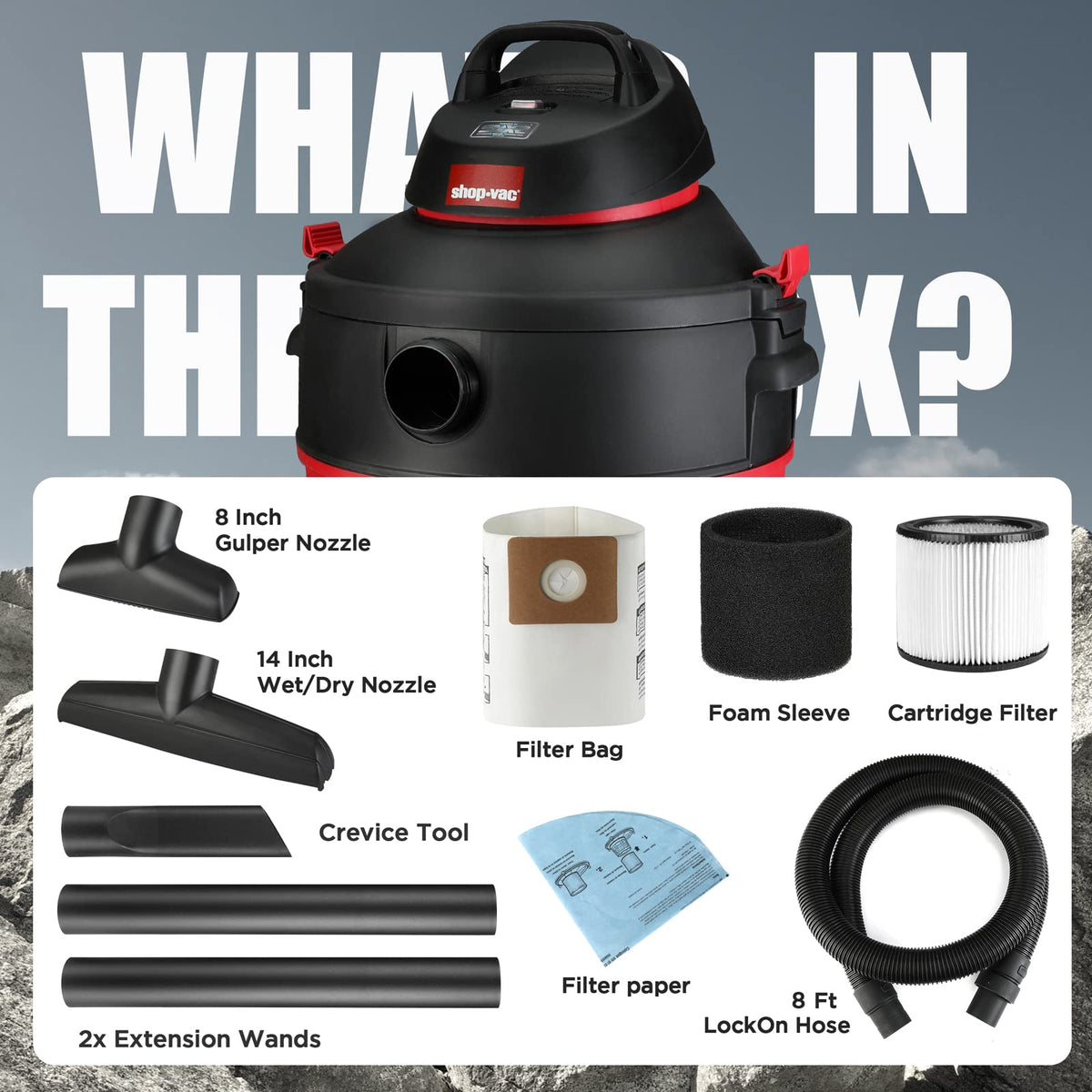 16 Gallon 6.5 Peak HP Wet/Dry Vacuum N2979