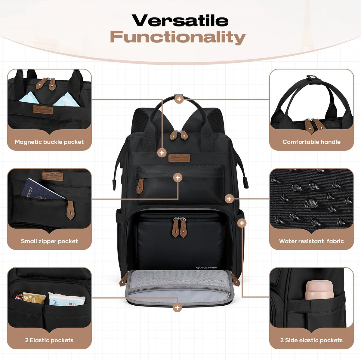 15.6-17.3" Laptop Backpack with Lunch Box U631