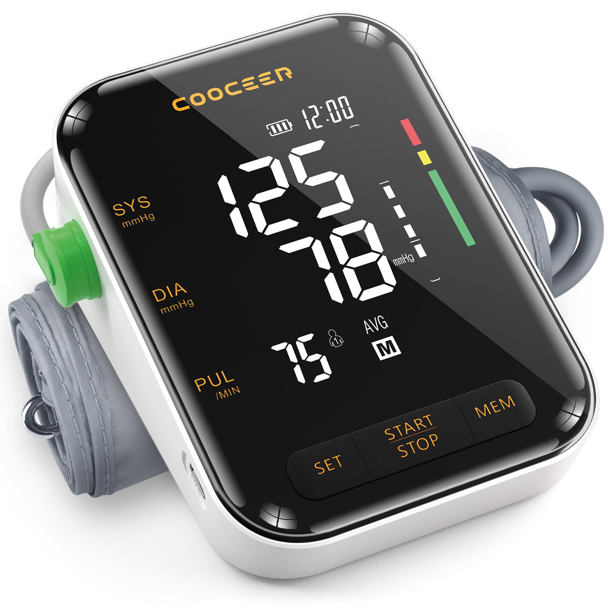 Automatic Upper Arm Blood Pressure Monitor with Adjustable Cuff G656