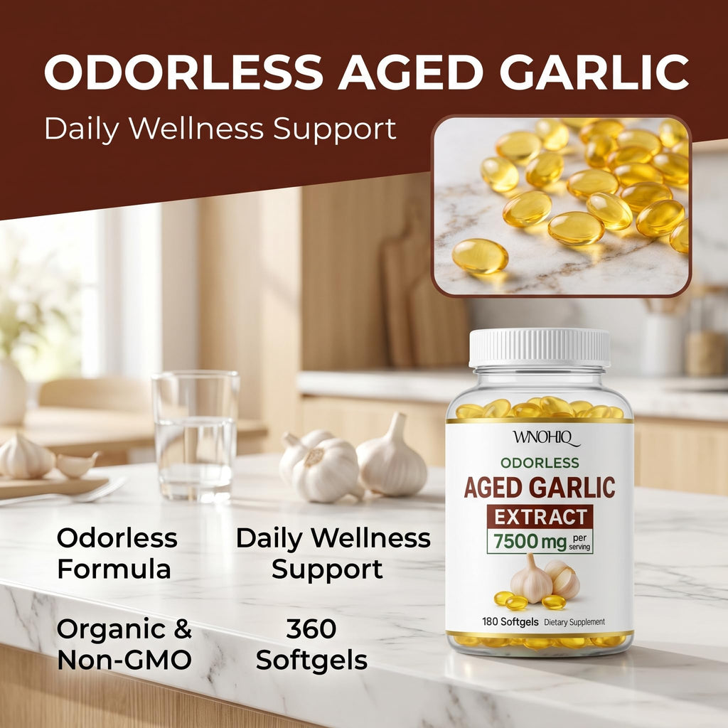 Aged Garlic Extract 360 Softgels Organic Non-GMO Gluten-Free B307941