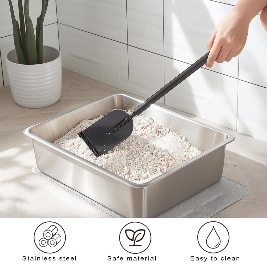 Large Stainless Steel Cat Litter Box S321