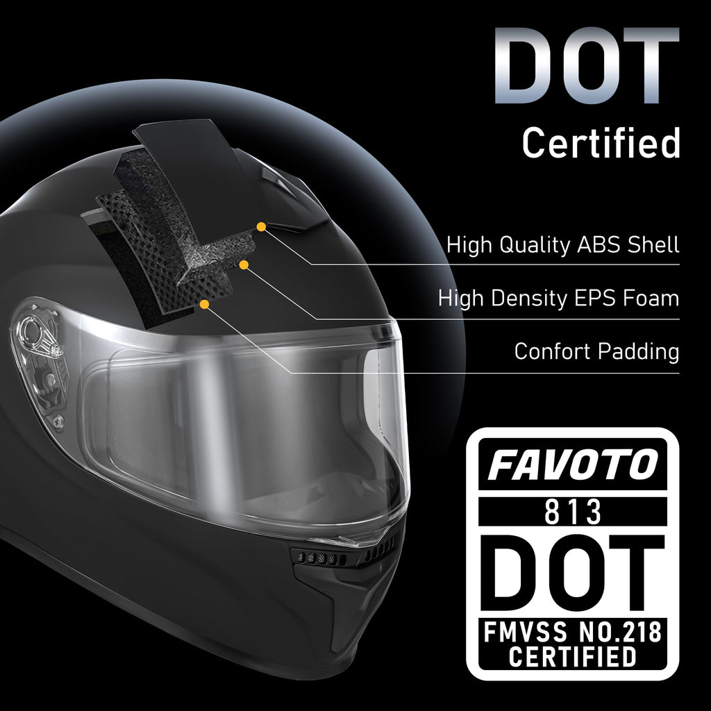 Full Face Motorcycle Helmet with Dual Visors D901