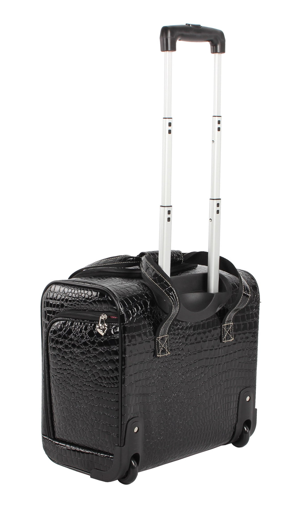 15 Inch Black PVC Underseat Luggage Q745