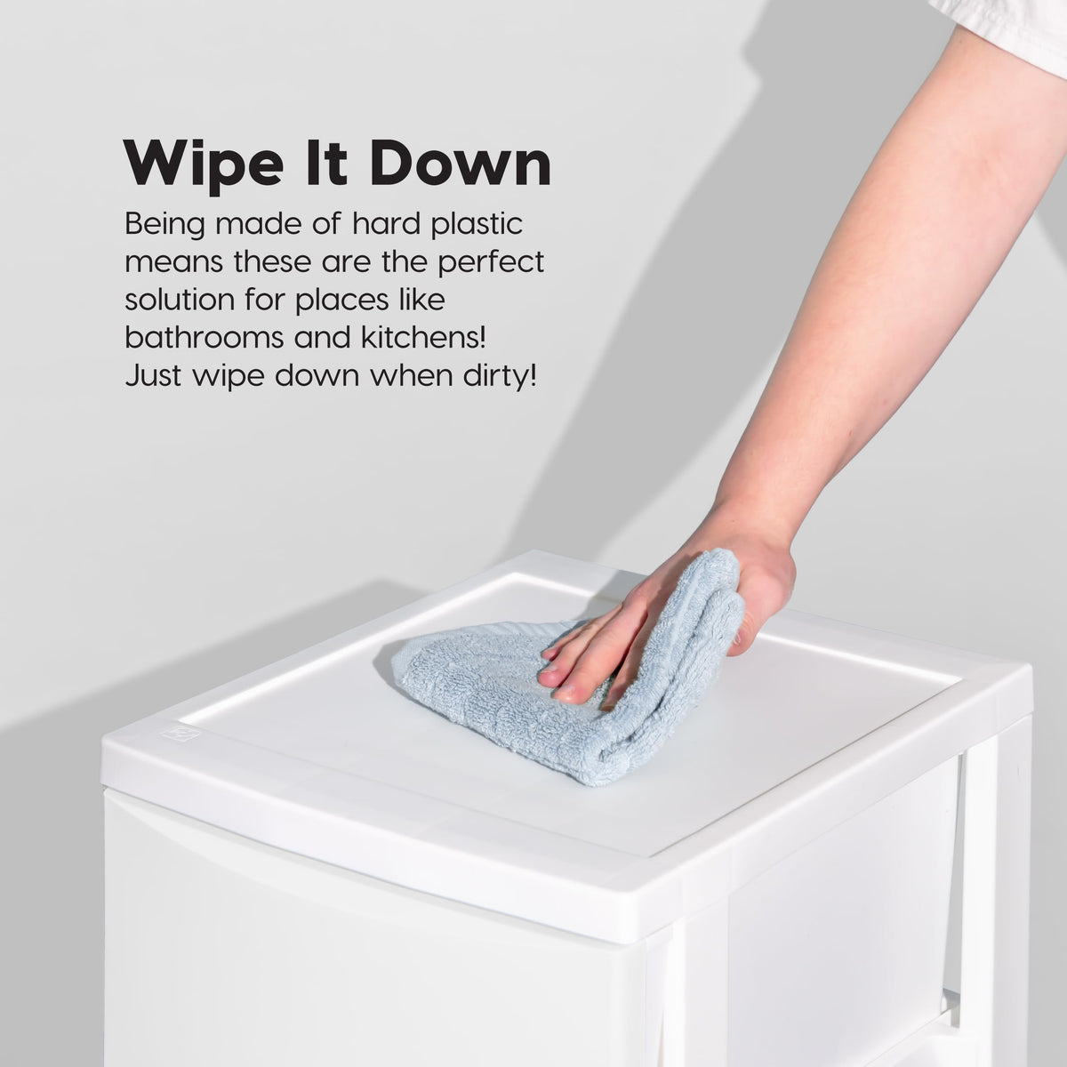 White 4 Drawer Slim Narrow Storage Organizer U9489