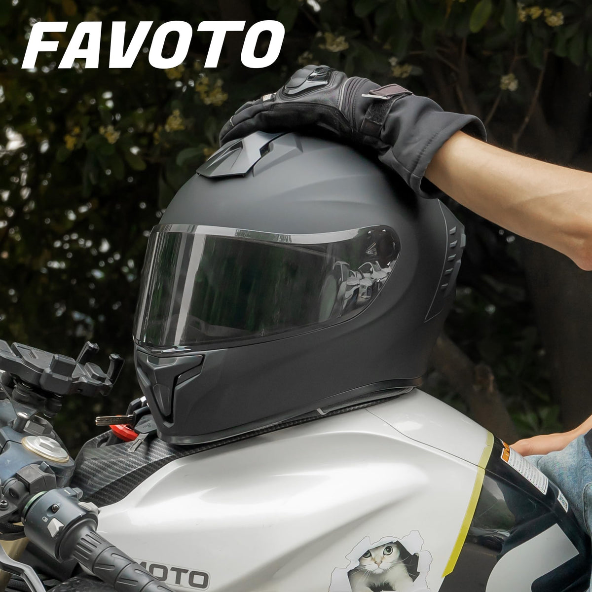 Full Face Motorcycle Helmet with Dual Visors D901