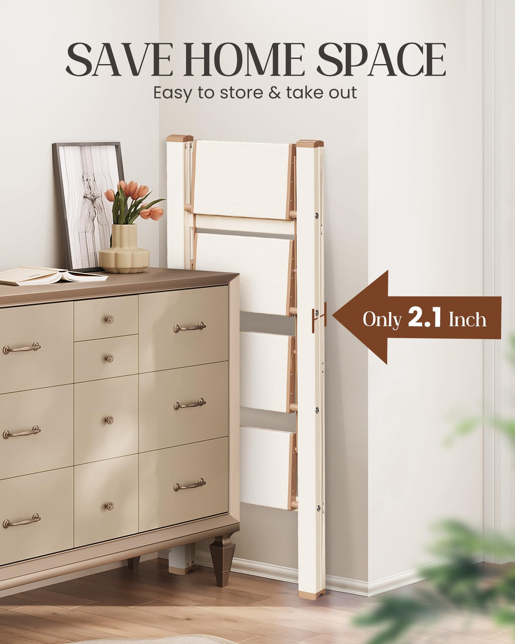 4 Step Ladder with Anti-Slip Wide Pedal P8374