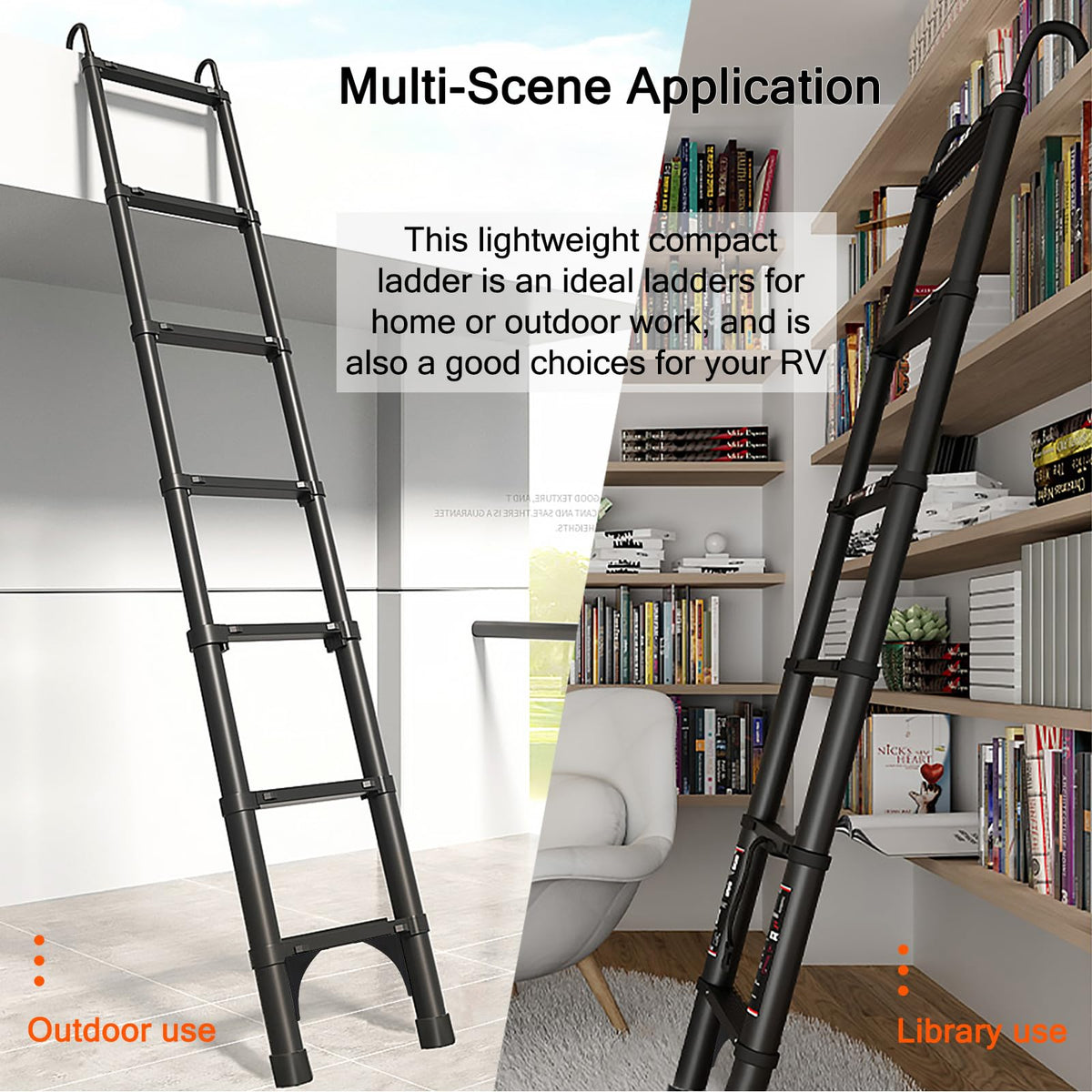 Telescoping Aluminum Ladder 15 FT R27627