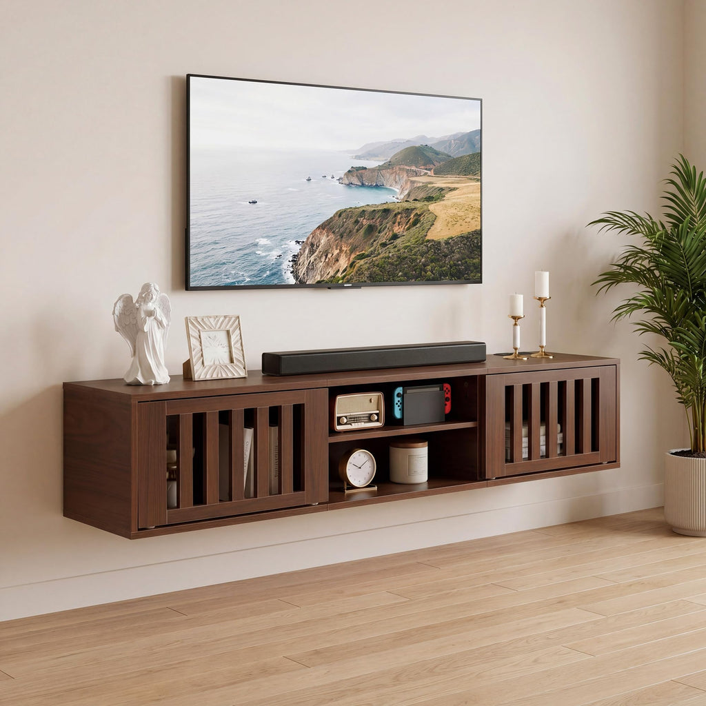 59" Floating TV Stand with Power Outlet I22468