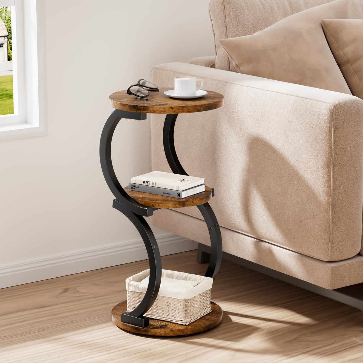 3-Tier Round Side Table W36538