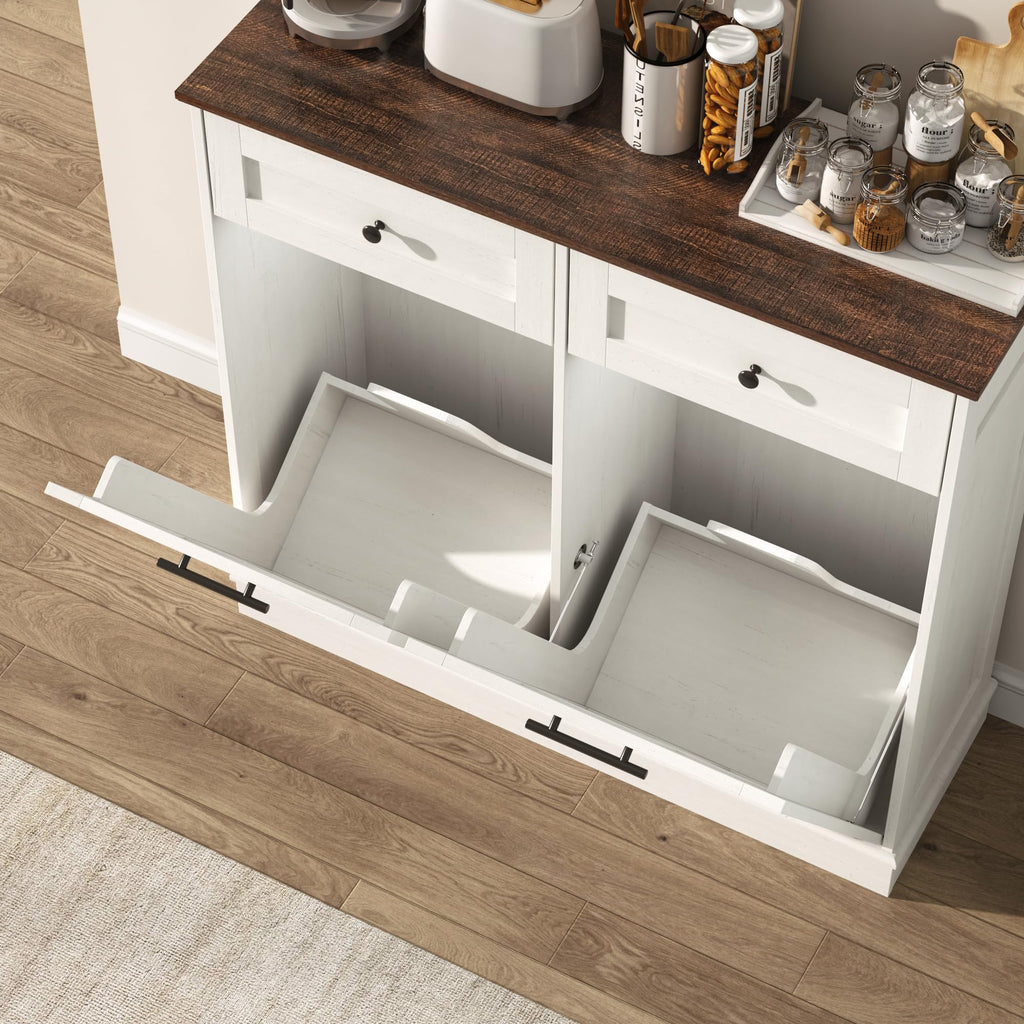 13 Gallon Double Tilt-Out Trash Can Cabinet G25465