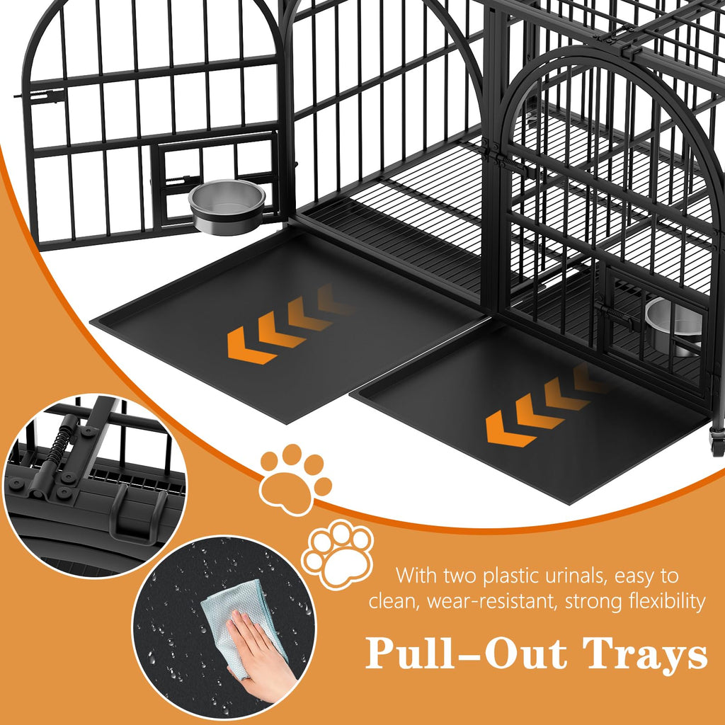 42" Heavy Duty Metal Dog Crate with Divider W937