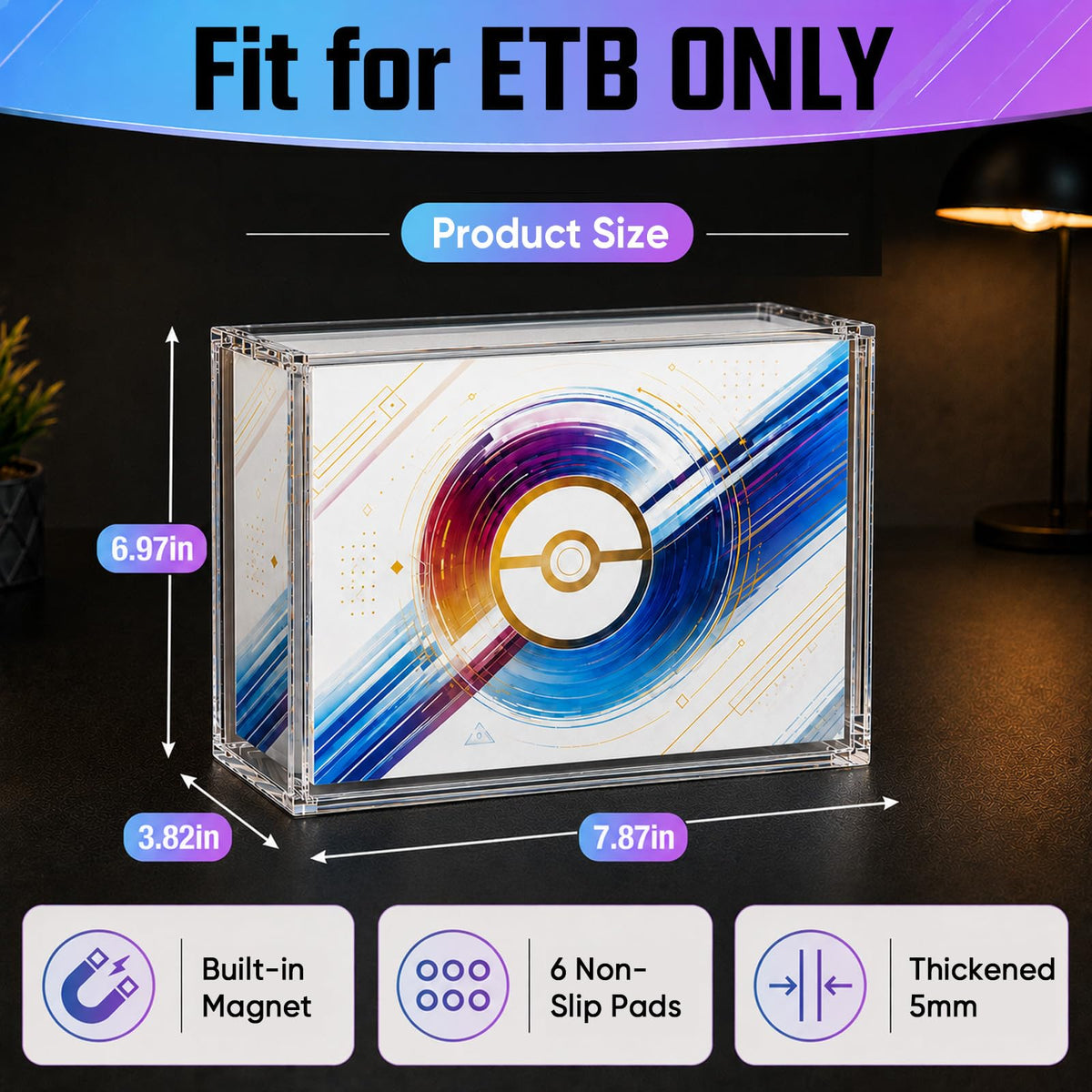Acrylic Display Case with 6 Magnets Stackable L759151
