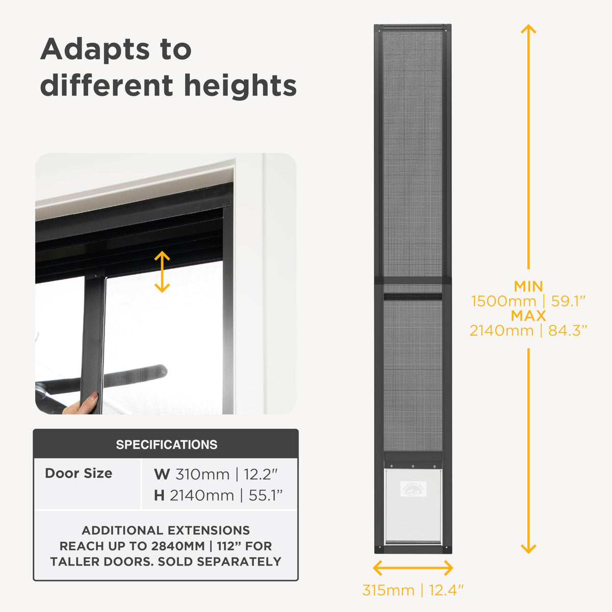 Dog & Cat Door for Sliding Glass Door Z772