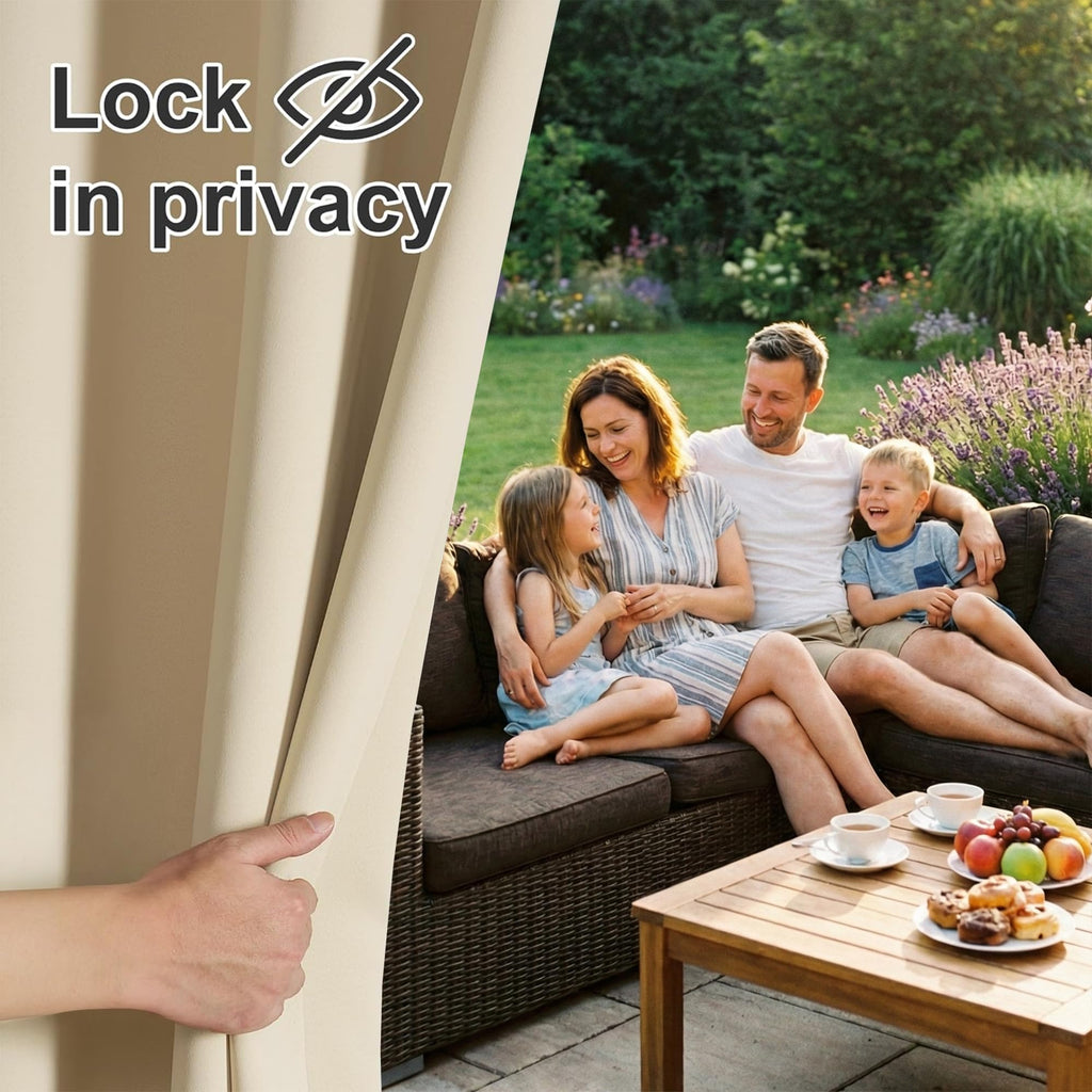 Waterproof Outdoor Curtains 2 Panels Q966044
