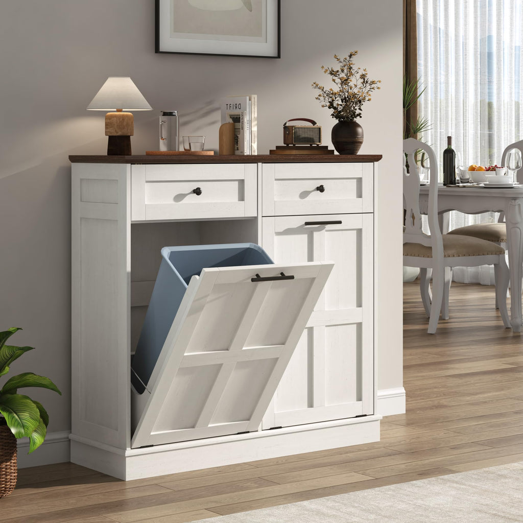 13 Gallon Double Tilt-Out Trash Can Cabinet G25465