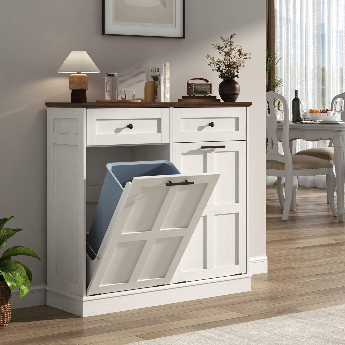 13 Gallon Double Tilt-Out Trash Can Cabinet G25465