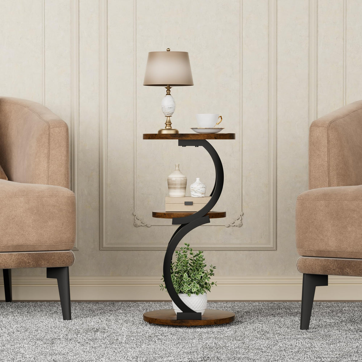 3-Tier Round Side Table W36538