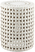 Cream Ceramic Decorative Accent Garden Stool N110