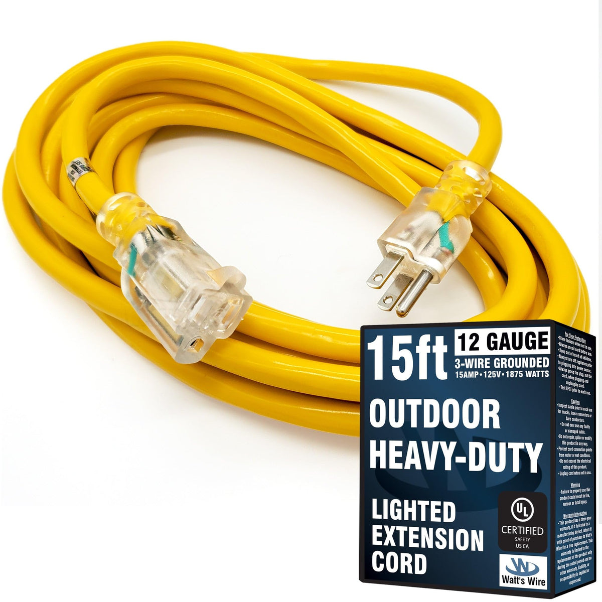 15 ft 12 Gauge Heavy Duty Extension Cord Z406642
