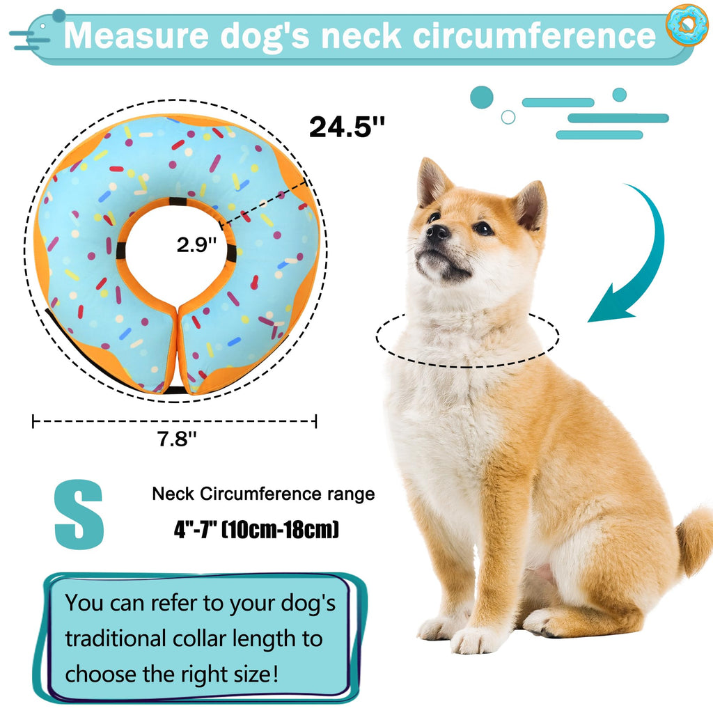 Inflatable Dog Cone Collar Alternative, Adjustable Soft Pet Neck Donut S33637