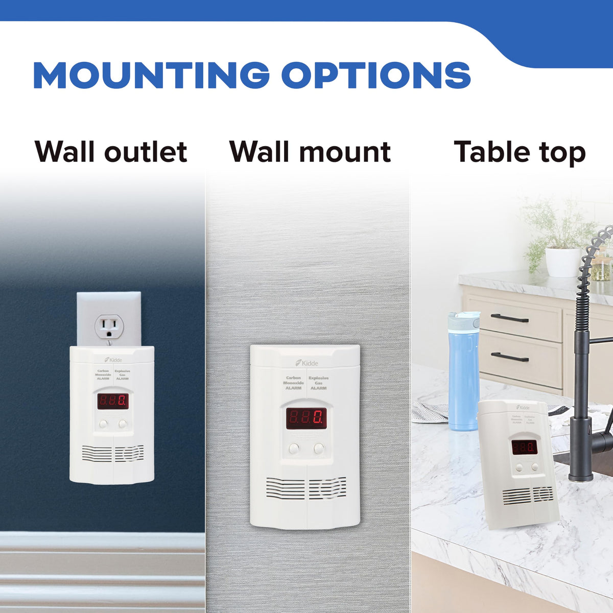Carbon Monoxide & Explosive Gas Alarm with Digital Display F68730