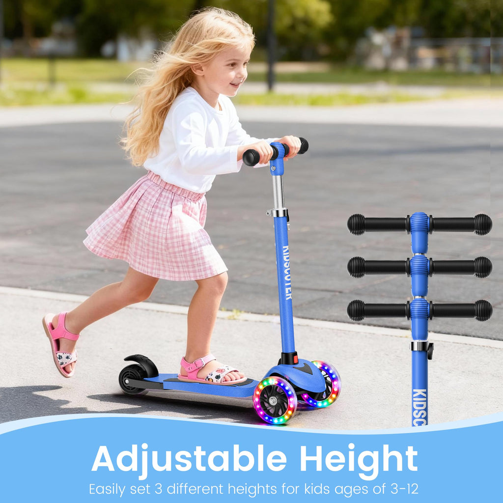 Multicolor 3 Wheel Kids Scooter with LED Light-Up Wheels Y7259