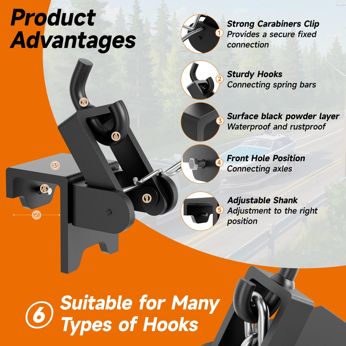 Heavy Duty Weight Distribution Hitch Brackets 2 pcs N706141