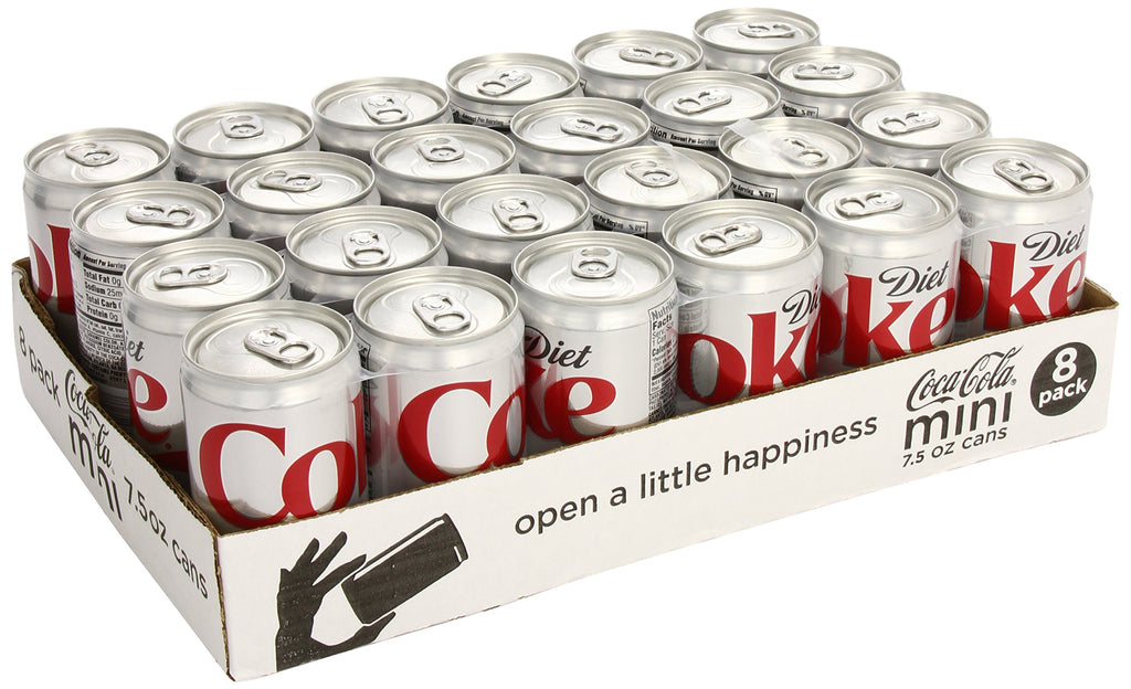 Diet Coke Mini-Cans, 7.5 fl oz (Pack of 24) N528