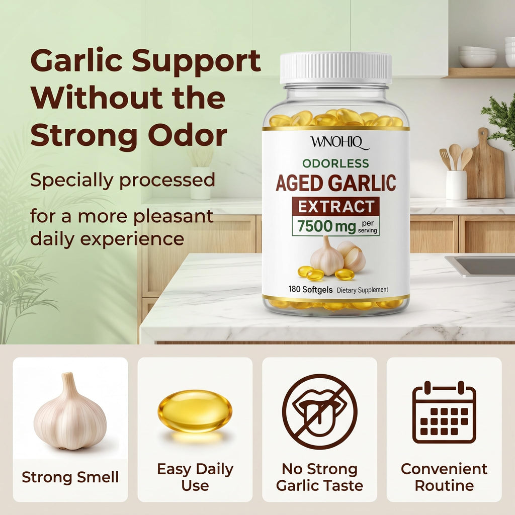 Aged Garlic Extract 360 Softgels Organic Non-GMO Gluten-Free B307941
