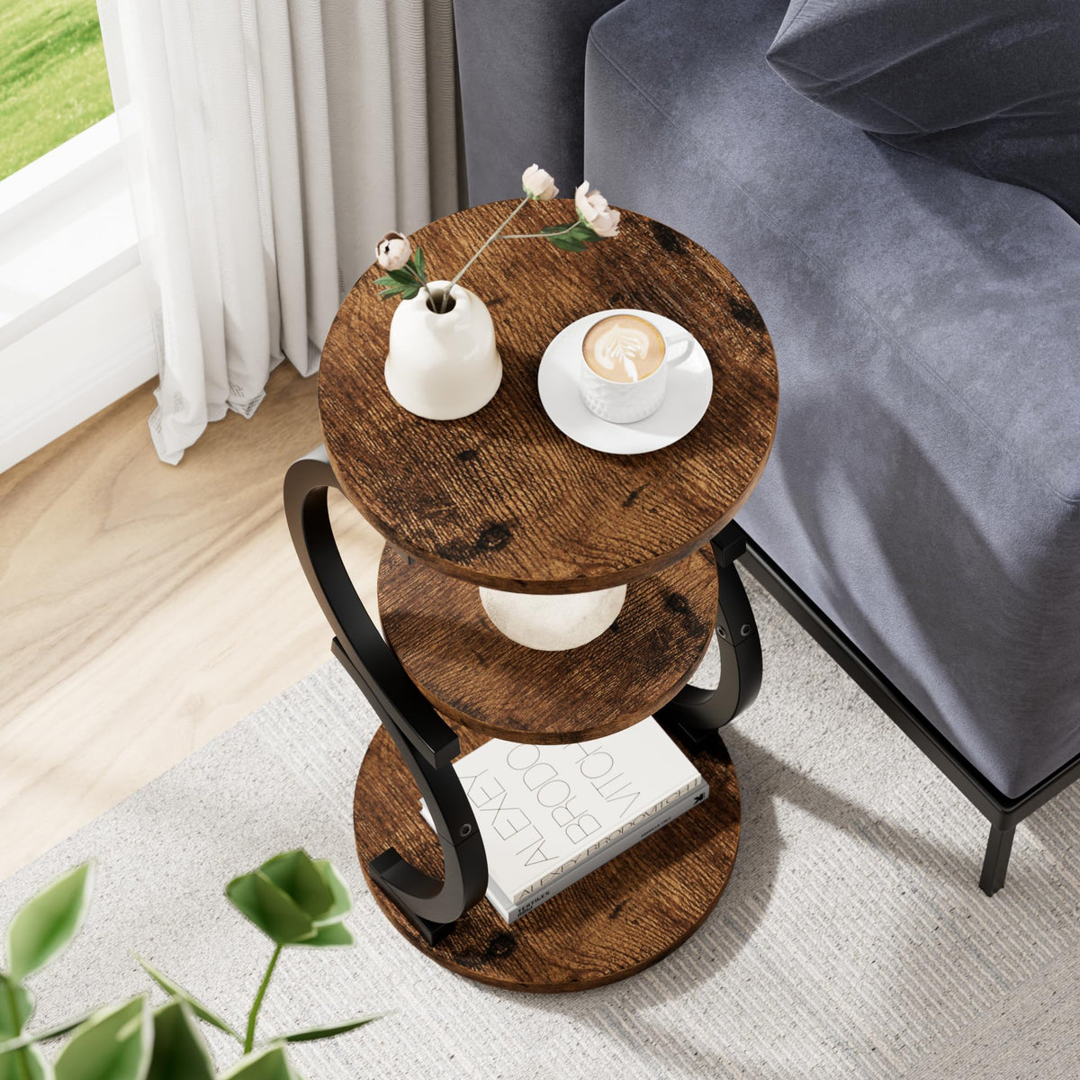 3-Tier Round Side Table W36538