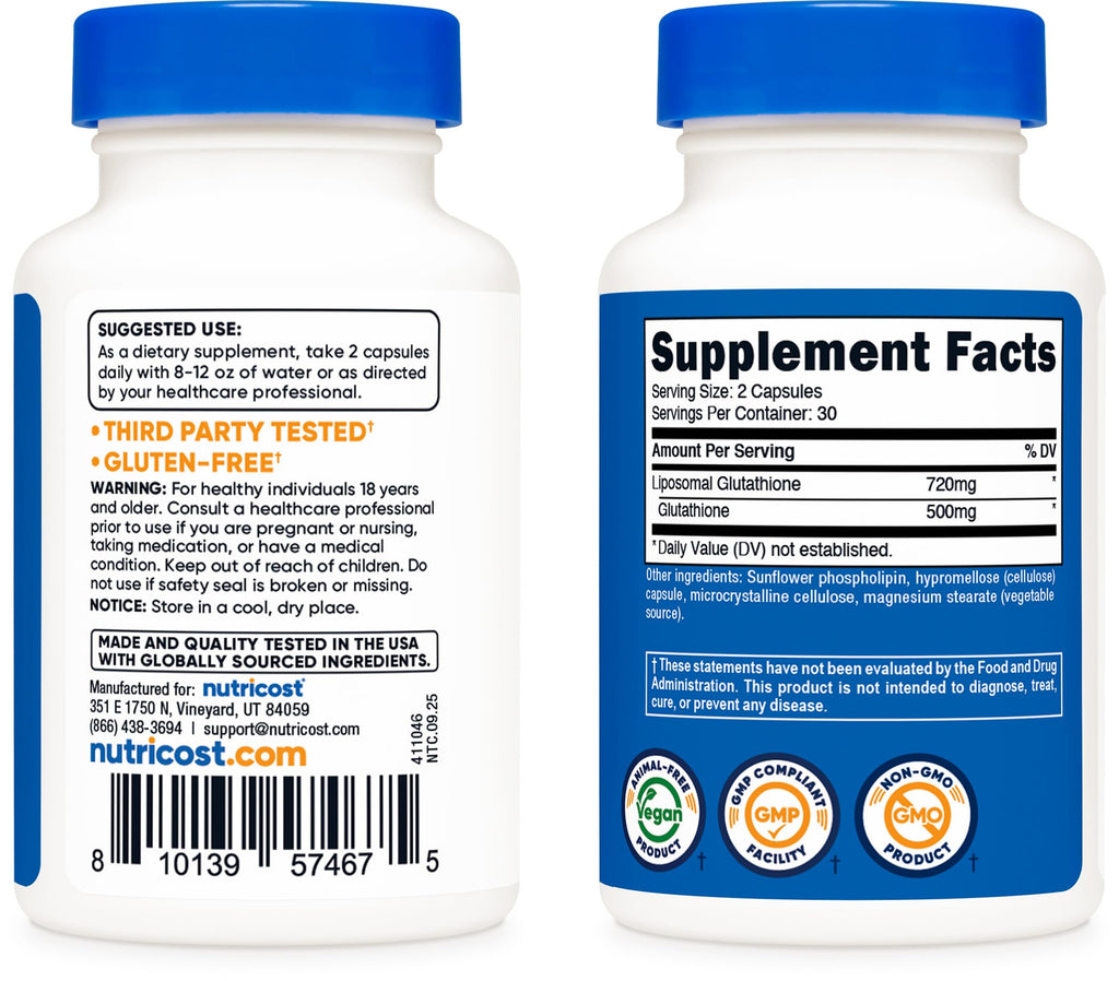 Liposomal Glutathione Supplement 60 Capsules W111109