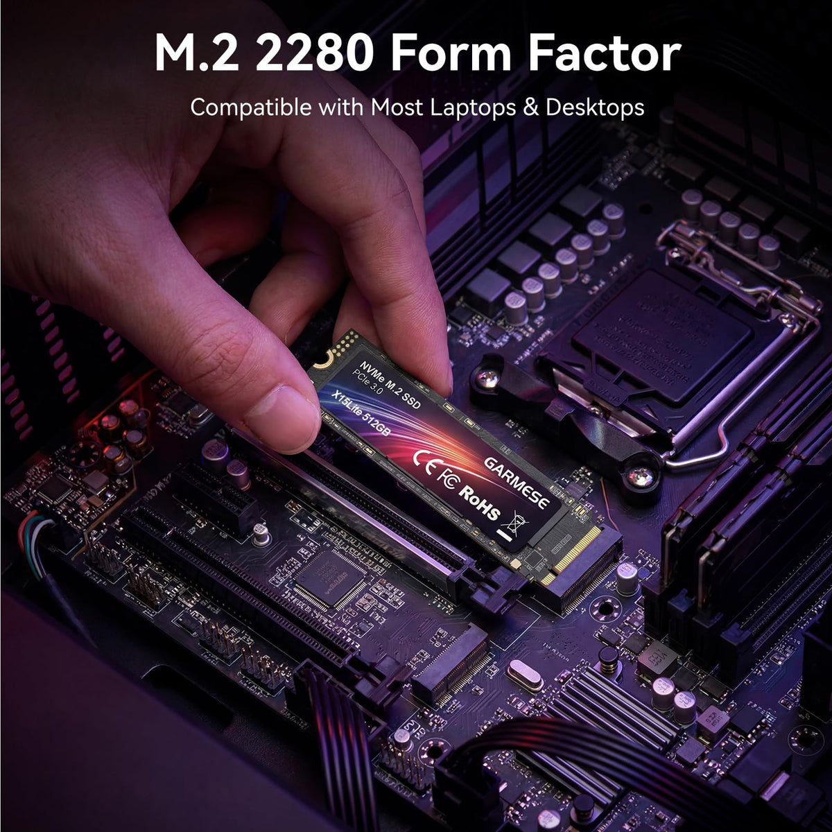 512GB PCIe Gen3x4 NVMe M.2 2280 SSD M3442