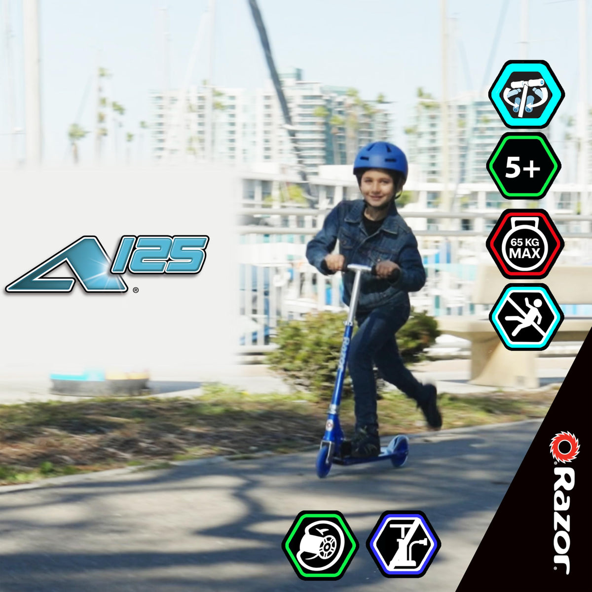 Blue Kick Scooter V7680