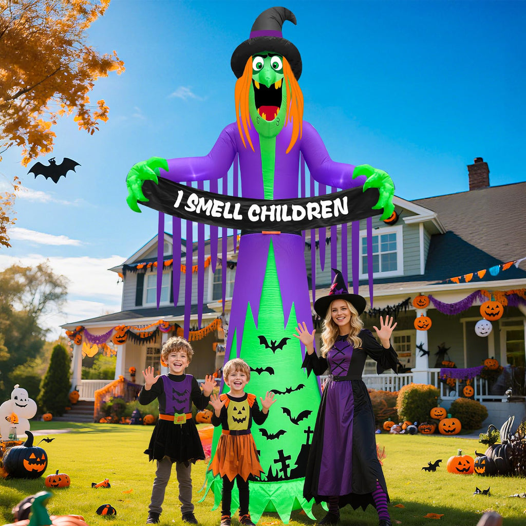 12FT Halloween Inflatables Witch Decorations Y8240